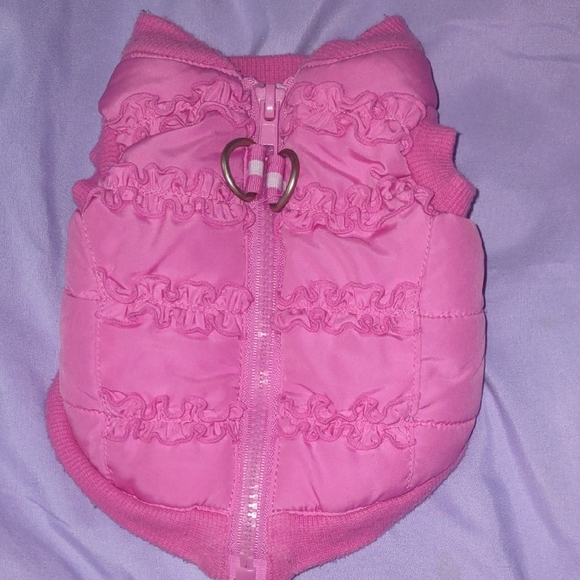 Other - Pink Ruffled Dog Vest